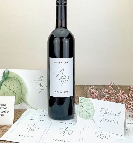 Etiketa na svatební víno - ETV2176