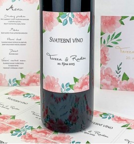 Etiketa na svatební víno - ETV4004