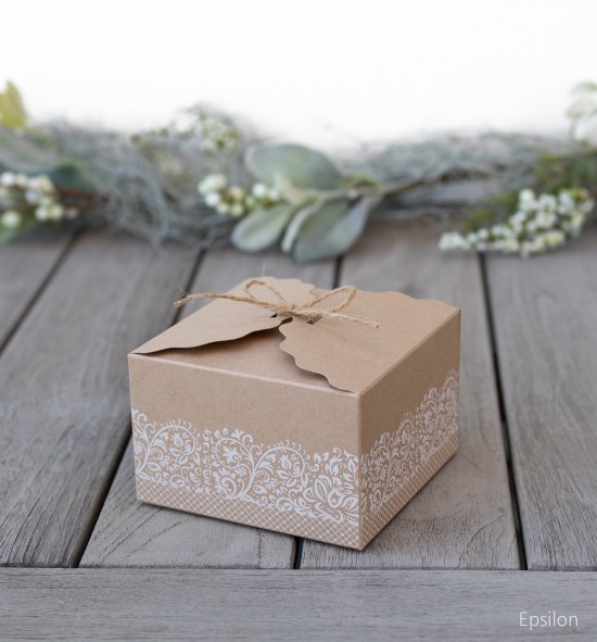 Svatební krabička - s krajkou K1111K-04