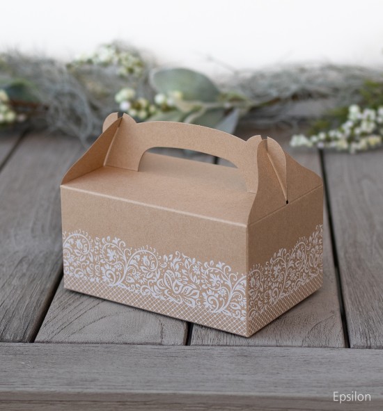 Svatební krabička - s krajkou K1409K-04