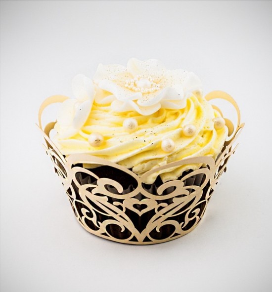 Svatební košíček na cupcake CC1503