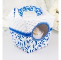 Svatební krabička na cupcake - KC1002 modrá