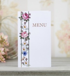 Květinové svatební menu