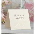 Jmenovka na svatební hostinu s monogramem snoubenců