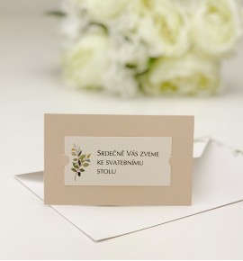 Pozvánka ke svatebnímu stolu P2137